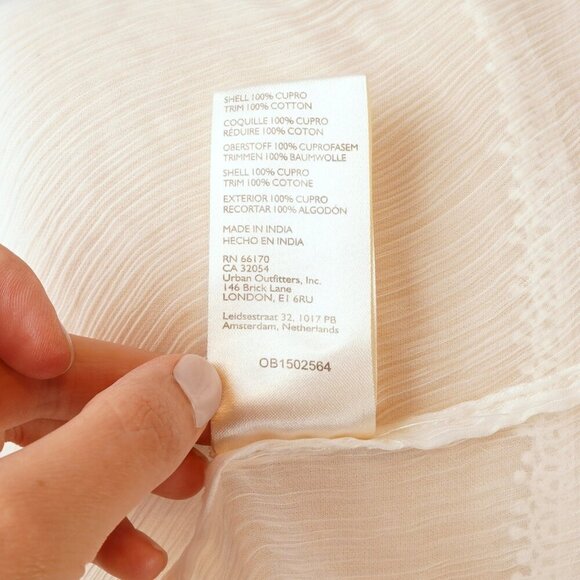 Free People Anna Twofer Lace Sheer Ruffles Crochet Overlay Mini Dress - Small - Picture 10 of 10